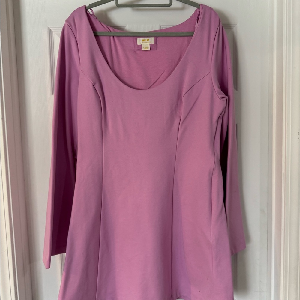 Never Worn Maeve Long-Sleeve Scoop Neck Mini Dress